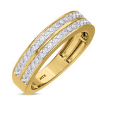 Photo of Bassey 3/4 ct tw. Diamond Wedding Band Set 14K Yellow Gold [BT269YM]