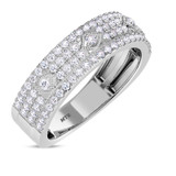 Photo of Hart 7/8 ct tw. Diamond Wedding Band Set 14K White Gold [BT270WM]