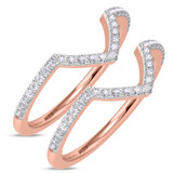 Photo of Amber 1/3 ct tw. Diamond Same Sex Ladies Band Set 10K Rose Gold [WL260R]