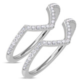 Photo of Amber 1/3 ct tw. Diamond Same Sex Ladies Band Set 10K White Gold [WL260W]