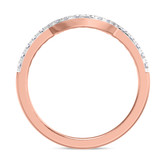 Photo of Charaya 3/8 ct tw. Diamond Same Sex Ladies Band Set 14K Rose Gold [BT262RL]