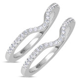 Photo of Pembe 1/3 ct tw. Diamond Same Sex Ladies Band Set 10K White Gold [WL263W]