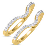 Photo of Pembe 1/3 ct tw. Diamond Same Sex Ladies Band Set 10K Yellow Gold [WL263Y]