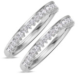 Photo of Bria 1/2 ct tw. Diamond Same Sex Ladies Band Set 10K White Gold [WL265W]