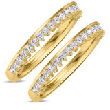 Photo of Bria 1/2 ct tw. Diamond Same Sex Ladies Band Set 10K Yellow Gold [WL265Y]