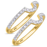 Photo of Zorya 3/8 ct tw. Diamond Same Sex Ladies Band Set 10K Yellow Gold [WL266Y]