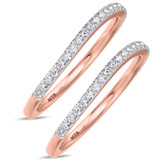 Photo of Sutton 3/8 ct tw. Diamond Same Sex Ladies Band Set 14K Rose Gold [WL267R]
