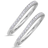 Photo of Sutton 3/8 ct tw. Diamond Same Sex Ladies Band Set 10K White Gold [WL267W]