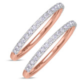 Photo of Bassey 3/8 ct tw. Diamond Same Sex Ladies Band Set 14K Rose Gold [WL269R]