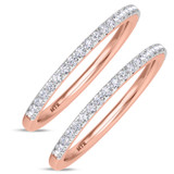Photo of Hart 1/3 ct tw. Diamond Same Sex Ladies Band Set 10K Rose Gold [WL270R]