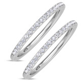 Photo of Hart 1/3 ct tw. Diamond Same Sex Ladies Band Set 14K White Gold [WL270W]