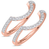 Photo of Sloane 3/8 ct tw. Diamond Same Sex Ladies Band Set 10K Rose Gold [WL272R]