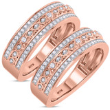 Photo of Charaya 7/8 ct tw. Diamond Same Sex Mens Band Set 14K Rose Gold [WM262R]