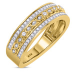 Photo of Charaya 7/8 ct tw. Diamond Same Sex Mens Band Set 10K Yellow Gold [BT262YM]