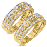 Photo of Pembe 3/4 ct tw. Diamond Same Sex Mens Band Set 10K Yellow Gold [WM263Y]