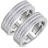 Photo of Arman 1 1/3 ct tw. Diamond Same Sex Mens Band Set 14K White Gold [WM264W]