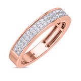 Photo of Zorya 1 ct tw. Diamond Same Sex Mens Band Set 10K Rose Gold [BT266RM]