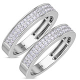 Photo of Zorya 1 ct tw. Diamond Same Sex Mens Band Set 10K White Gold [WM266W]