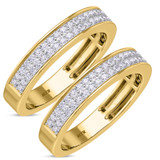 Photo of Zorya 1 ct tw. Diamond Same Sex Mens Band Set 14K Yellow Gold [WM266Y]