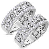 Photo of Sutton 1 1/2 ct tw. Diamond Same Sex Mens Band Set 10K White Gold [WM267W]