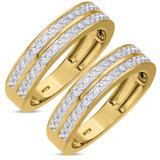 Photo of Arden 1 1/10 ct tw. Diamond Same Sex Mens Band Set 14K Yellow Gold [WM268Y]