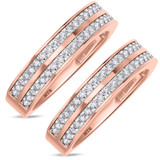 Photo of Sloane 1 1/10 ct tw. Diamond Same Sex Mens Band Set 10K Rose Gold [WM272R]