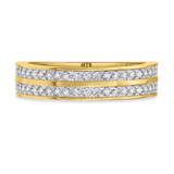 Photo of Sloane 1 1/10 ct tw. Diamond Same Sex Mens Band Set 10K Yellow Gold [BT272YM]