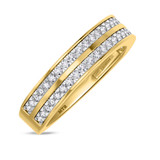 Photo of Sloane 1 1/10 ct tw. Diamond Same Sex Mens Band Set 10K Yellow Gold [BT272YM]