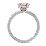 Photo of Zorya 2 1/2 CT. T.W. Morganite and Diamond Matching Bridal Ring Set 10K White Gold [BT266WE-C000]