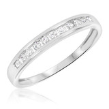 Photo of Tegan 3/4 CT. T.W. Diamond Princess Cluster Bridal Set 10K White Gold [BT512WL]
