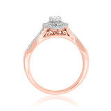 Photo of Veda 1/2 Carat T.W. Diamond Pear Solitaire Bridal Set 10K Rose Gold [BT679RE-F018]