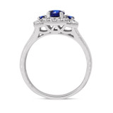 Photo of Azaleia 1 CT. T.W. Sapphire and Diamond Matching Bridal Ring Set 10K White Gold [BT876WE-C000]