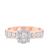Photo of Minah 1/4 Carat T.W. Round Cluster Bridal Set 14K Rose Gold [BT890RE-C000]