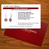 Snowfall 1 3/8 Carat T.W. Diamond Earring 10K White Gold