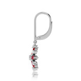 Photo of Snowfall 1 3/8 CT. T.W. Ruby & Diamond Earring 14K White Gold [CE966W]