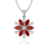 Photo of Snowfall 1 1/6 CT. T.W. Pendant 10K White Gold [CP966W]