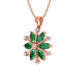 Photo of Snowfall 1 CT. T.W. Pendant 10K Rose Gold [CP967R]