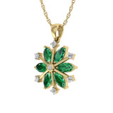 Photo of Snowfall 1 Carat T.W. Pendant 14K Yellow Gold [CP967Y]