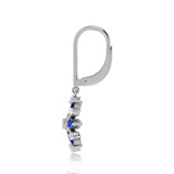 Photo of Snowfall 1 3/8 CT. T.W. Sapphire & Diamond Earring 10K White Gold [CE968W]