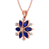 Photo of Snowfall 1 1/6 Carat T.W. Pendant 10K Rose Gold [CP968R]