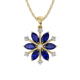 Photo of Snowfall 1 1/6 Carat T.W. Pendant 10K Yellow Gold [CP968Y]