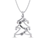 Photo of Festivity 1/6 CT. T.W. Pendant 14K White Gold [CP969W]