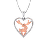Photo of Caribou 1/10 CT. T.W. Pendant 10K Rose Gold [CP971R]