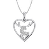 Photo of Caribou 1/10 Carat T.W. Pendant 10K White Gold [CP971W]