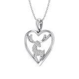 Photo of Caribou 1/10 Carat T.W. Pendant 10K White Gold [CP971W]
