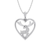 Photo of Caribou 1/10 Carat T.W. Pendant 10K White Gold [CP971W]