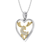 Photo of Caribou 1/10 Carat T.W. Pendant 10K Yellow Gold [CP971Y]