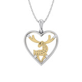 Photo of Caribou 1/10 Carat T.W. Pendant 10K Yellow Gold [CP971Y]