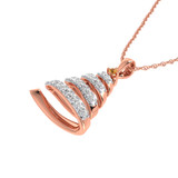 Photo of Fir 1/10 Carat T.W. Pendant 10K Rose Gold [CP972R]