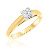 Photo of Jandi 3/4 ct tw. Lab Grown Diamond Princess Solitaire Trio Set 14K Yellow Gold [BT1702YE-K070]